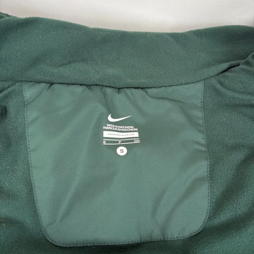 Nike Michigan State‎ Spartans Puffer Vest Mens Full Zip Gray Green Size Small